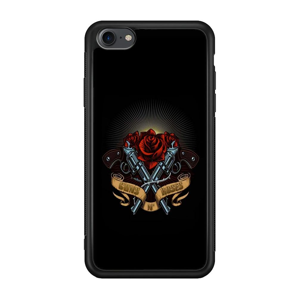 Gun's N Roses Lambency of Passion iPhone 7 Case-Rubber Black (2D Case)-Oxvistore