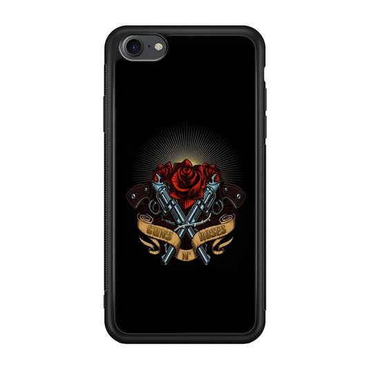 Gun's N Roses Lambency of Passion iPhone 7 Case-Rubber Black (2D Case)-Oxvistore
