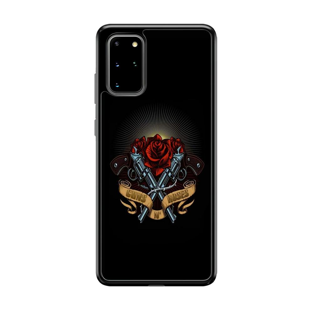 Gun's N Roses Lambency of Passion Samsung Galaxy S20 Plus Case-Rubber Black (2D Case)-Oxvistore
