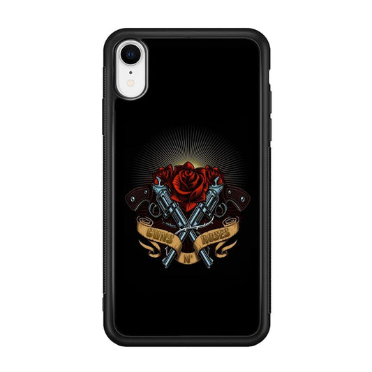 Gun's N Roses Lambency of Passion iPhone XR Case-Rubber Black (2D Case)-Oxvistore