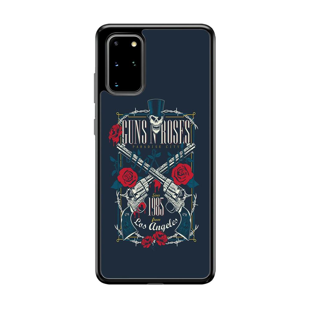 Gun's N Roses Paradise City Samsung Galaxy S20 Plus Case-Rubber Black (2D Case)-Oxvistore