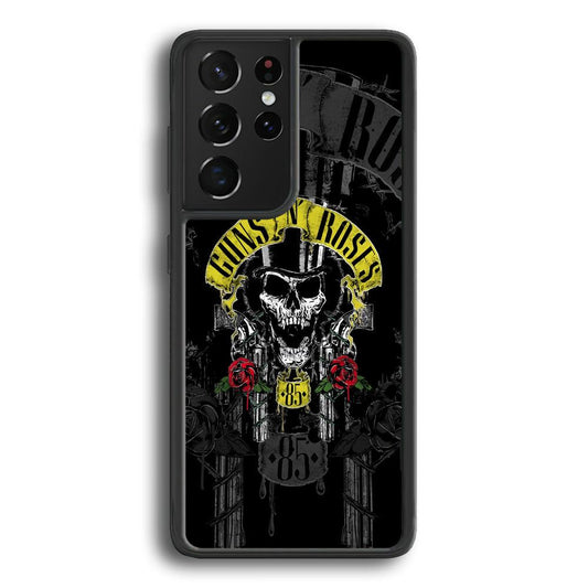 Gun's N Roses The 85 Chance Samsung Galaxy S21 Ultra Case-Rubber Black (2D Case)-Oxvistore