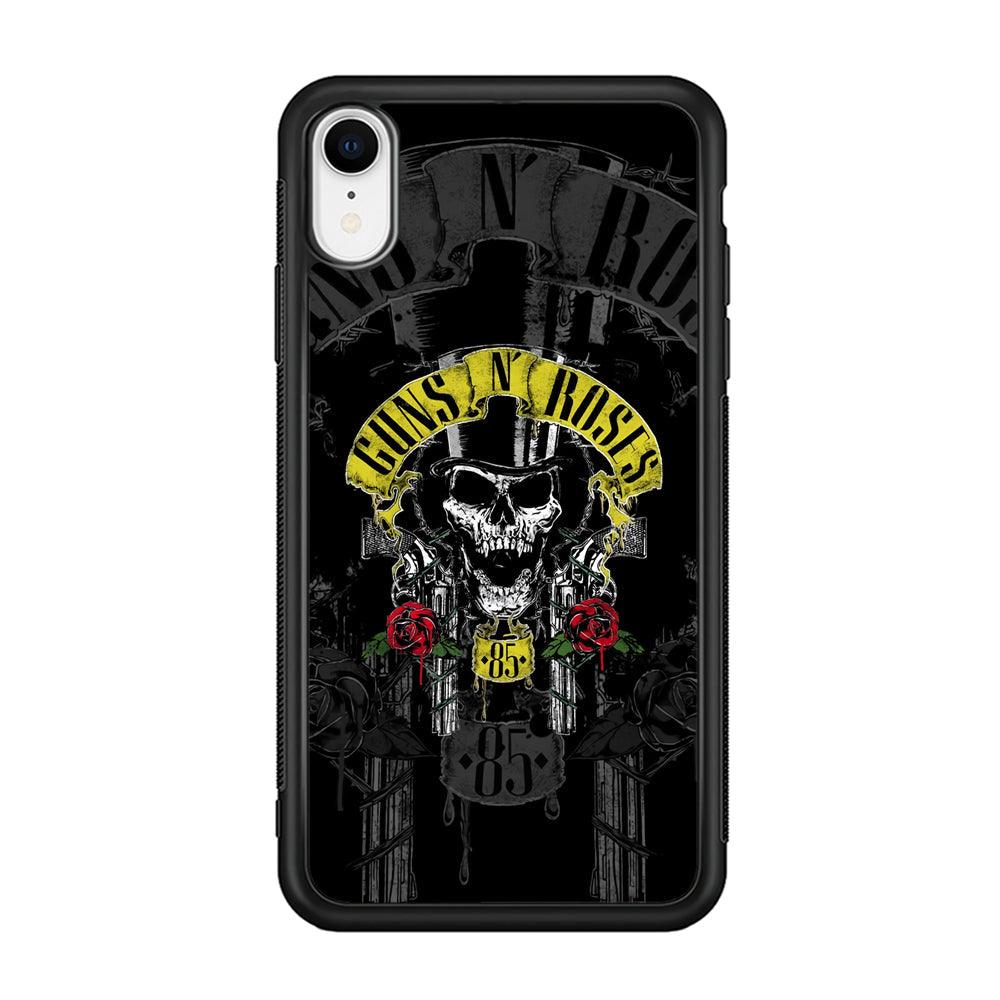 Gun's N Roses The 85 Chance iPhone XR Case-Rubber Black (2D Case)-Oxvistore
