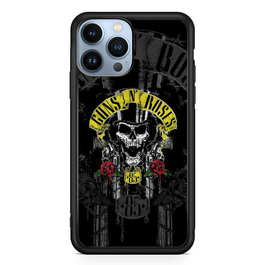 Gun's N Roses The 85 Chance iPhone 14 Pro Case-Rubber Black (2D Case)-Oxvistore