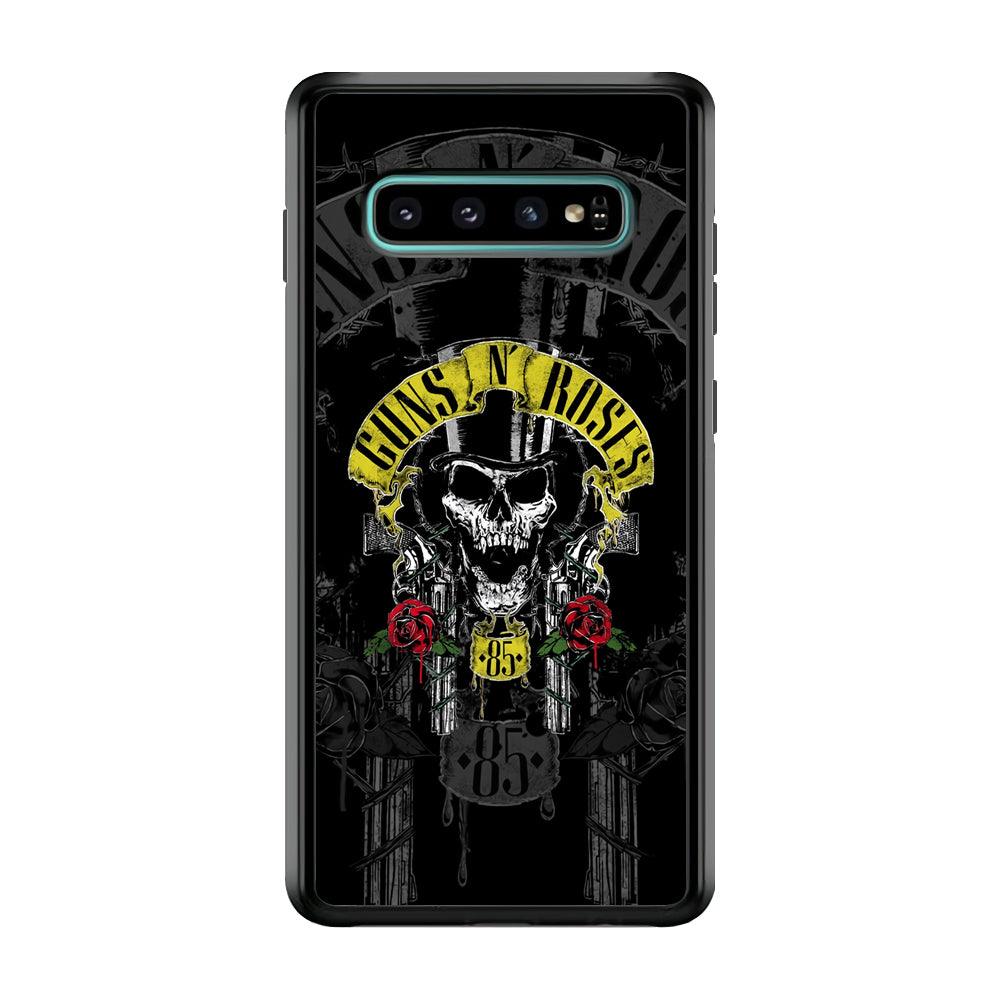 Gun's N Roses The 85 Chance Samsung Galaxy S10 Case-Rubber Black (2D Case)-Oxvistore