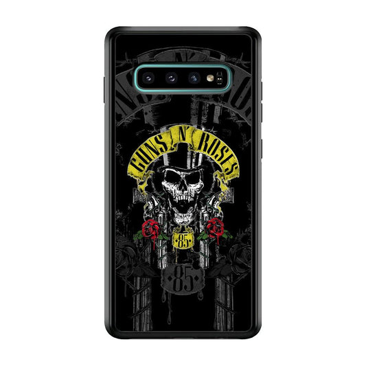 Gun's N Roses The 85 Chance Samsung Galaxy S10 Case-Rubber Black (2D Case)-Oxvistore