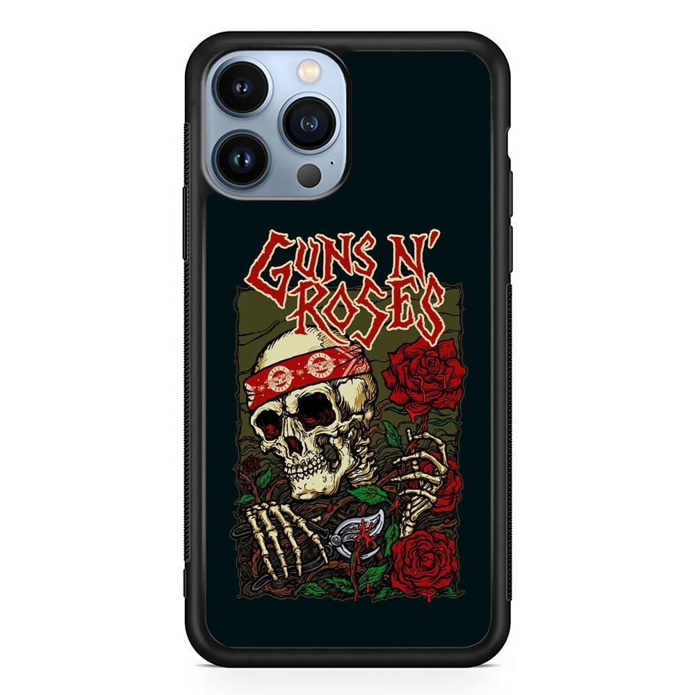 Gun's N Roses The Portland Show iPhone 15 Pro Case-Rubber Black (2D Case)-Oxvistore
