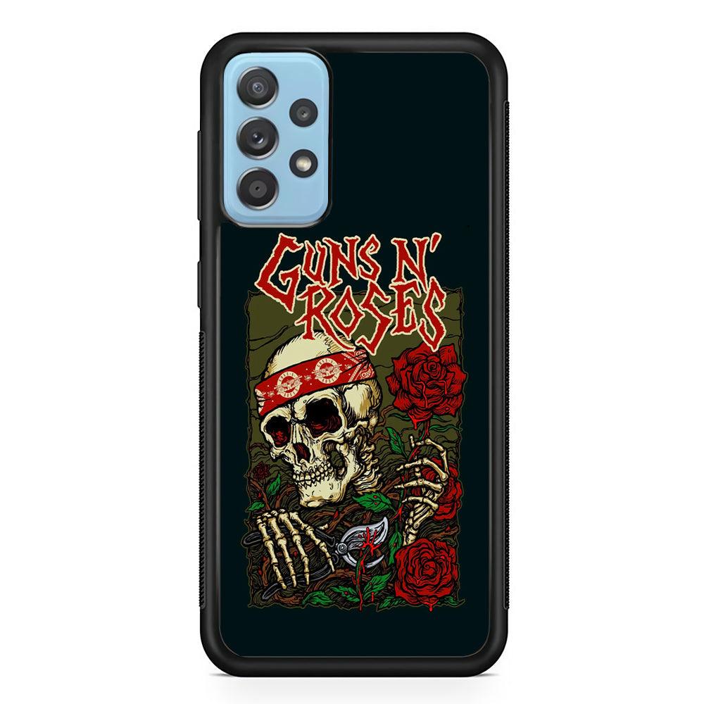 Gun's N Roses The Portland Show Samsung Galaxy A52 Case-Rubber Black (2D Case)-Oxvistore