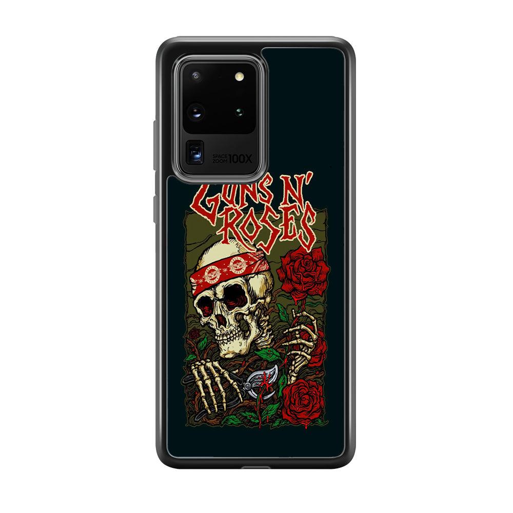 Gun's N Roses The Portland Show Samsung Galaxy S20 Ultra Case-Rubber Black (2D Case)-Oxvistore