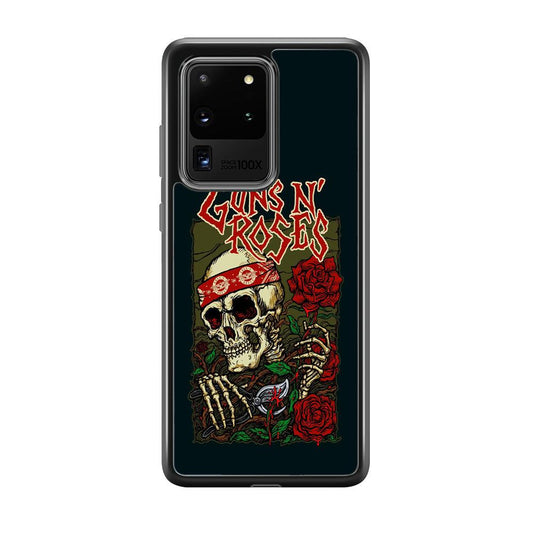 Gun's N Roses The Portland Show Samsung Galaxy S20 Ultra Case-Rubber Black (2D Case)-Oxvistore