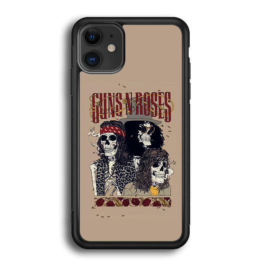 Gun's N Roses To The Nation Concert iPhone 11 Case-Rubber Black (2D Case)-Oxvistore