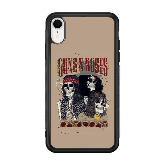 Gun's N Roses To The Nation Concert iPhone XR Case-Rubber Black (2D Case)-Oxvistore