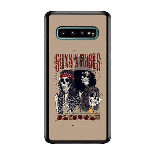 Gun's N Roses To The Nation Concert Samsung Galaxy S10 Plus Case-Rubber Black (2D Case)-Oxvistore