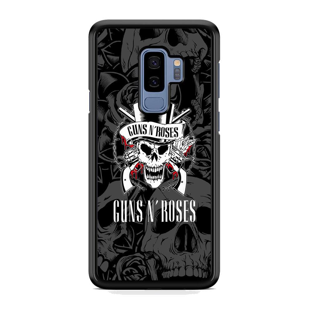 Gun's N Roses Pile of Skulls Samsung Galaxy S9 Plus Case-Rubber White (2D Case)-Oxvistore