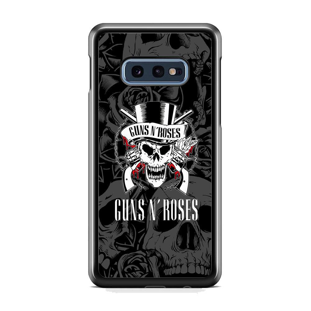 Gun's N Roses Pile of Skulls Samsung Galaxy S10E Case-Rubber Black (2D Case)-Oxvistore