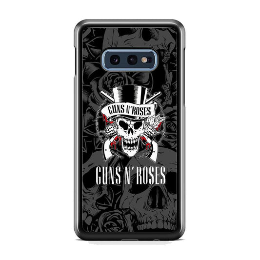 Gun's N Roses Pile of Skulls Samsung Galaxy S10E Case-Rubber Black (2D Case)-Oxvistore