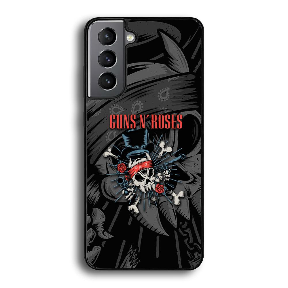 Guns N Roses Red Headkerchief Samsung Galaxy S23 Case-Rubber Black (2D Case)-Oxvistore