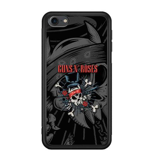 Guns N Roses Red Headkerchief iPod Touch 6 Case-Rubber Black (2D Case)-Oxvistore