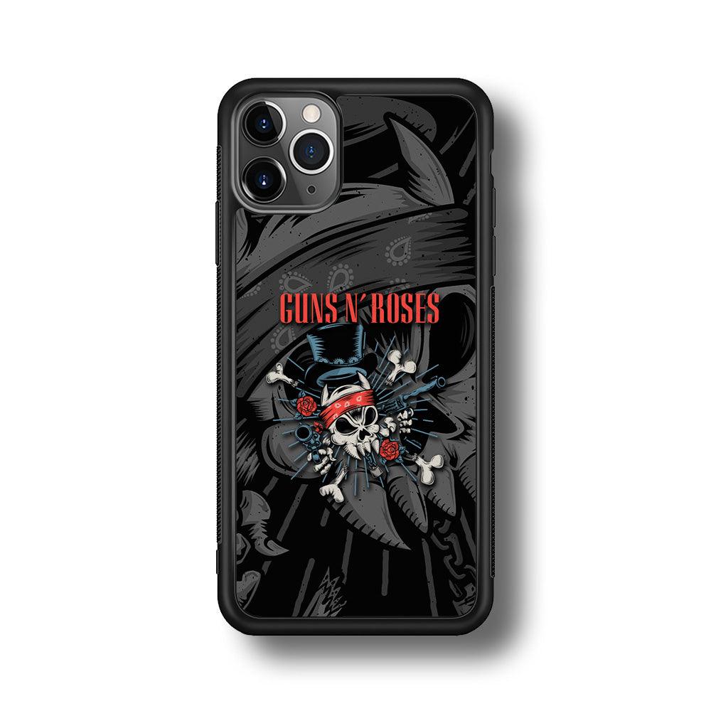 Guns N Roses Red Headkerchief iPhone 11 Pro Max Case-Rubber Black (2D Case)-Oxvistore
