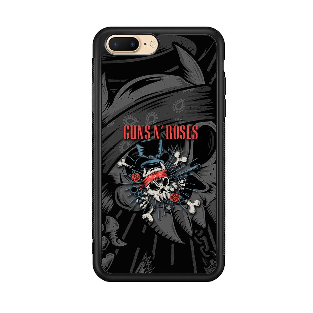 Guns N Roses Red Headkerchief iPhone 7 Plus Case-Rubber Black (2D Case)-Oxvistore