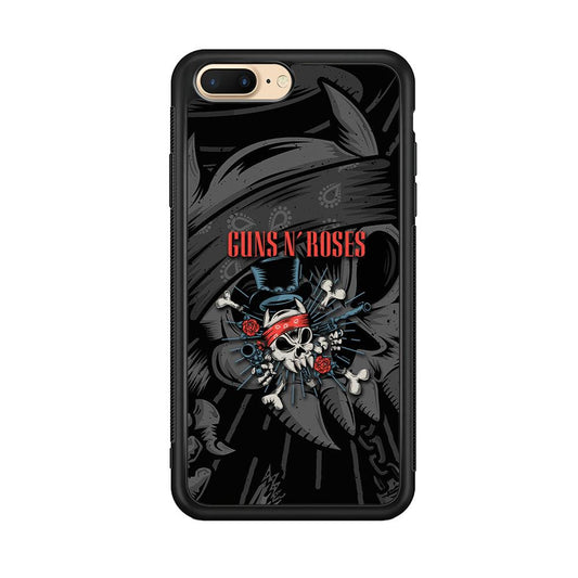 Guns N Roses Red Headkerchief iPhone 7 Plus Case-Rubber Black (2D Case)-Oxvistore