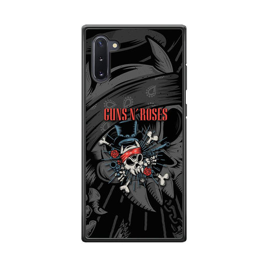 Guns N Roses Red Headkerchief Samsung Galaxy Note 10 Case-Rubber Black (2D Case)-Oxvistore