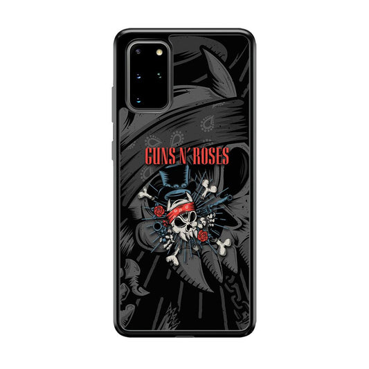 Guns N Roses Red Headkerchief Samsung Galaxy S20 Plus Case-Rubber Black (2D Case)-Oxvistore