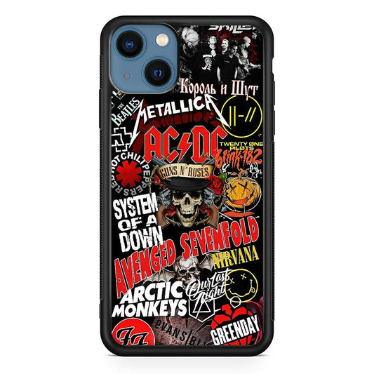 Guns N Roses Rock Star Assembly Point iPhone 14 Case-Rubber Black (2D Case)-Oxvistore