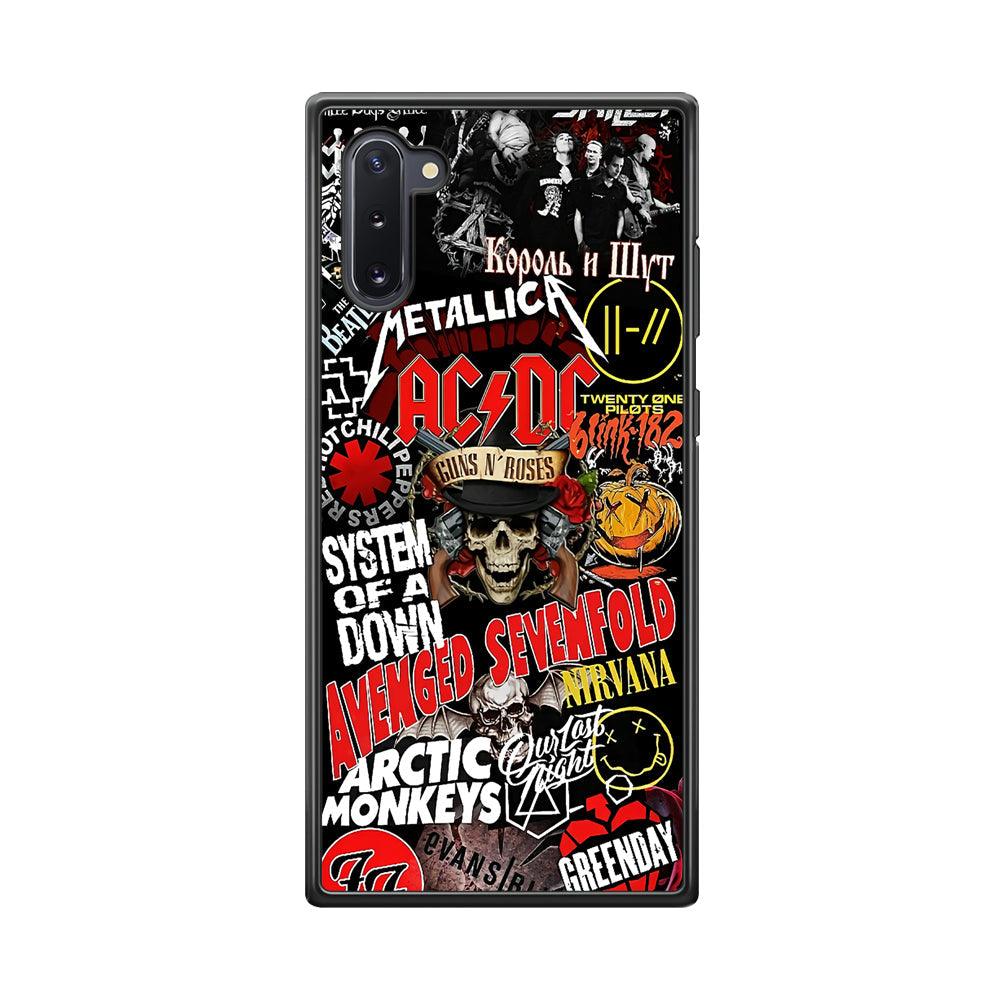 Guns N Roses Rock Star Assembly Point Samsung Galaxy Note 10 Case-Rubber Black (2D Case)-Oxvistore
