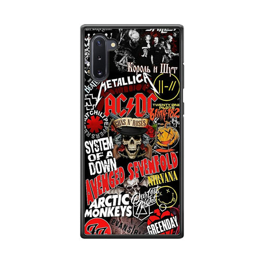 Guns N Roses Rock Star Assembly Point Samsung Galaxy Note 10 Case-Rubber Black (2D Case)-Oxvistore