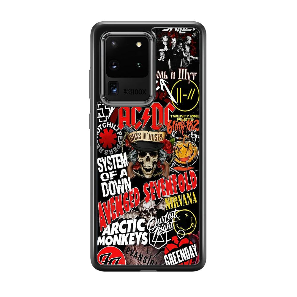 Guns N Roses Rock Star Assembly Point Samsung Galaxy S20 Ultra Case-Rubber Black (2D Case)-Oxvistore