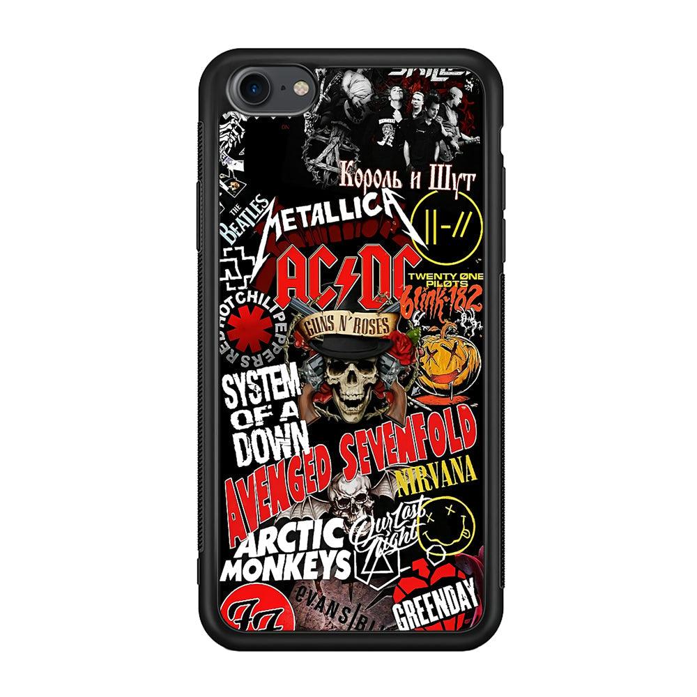 Guns N Roses Rock Star Assembly Point iPhone 7 Case-Rubber Black (2D Case)-Oxvistore
