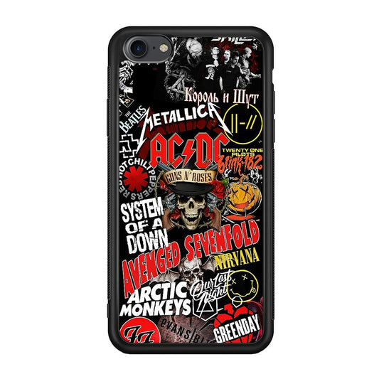 Guns N Roses Rock Star Assembly Point iPhone 7 Case-Rubber Black (2D Case)-Oxvistore