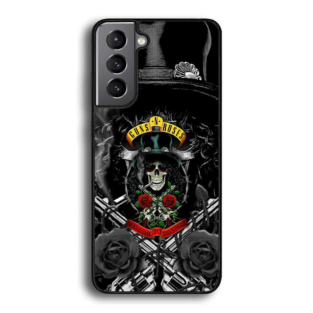 Guns N Roses Smiling Smoker Skull Samsung Galaxy S21 Case-Oxvistore