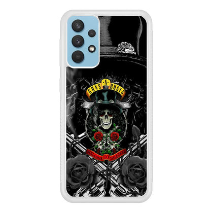 Guns N Roses Smiling Smoker Skull Samsung Galaxy A32 Case-Oxvistore