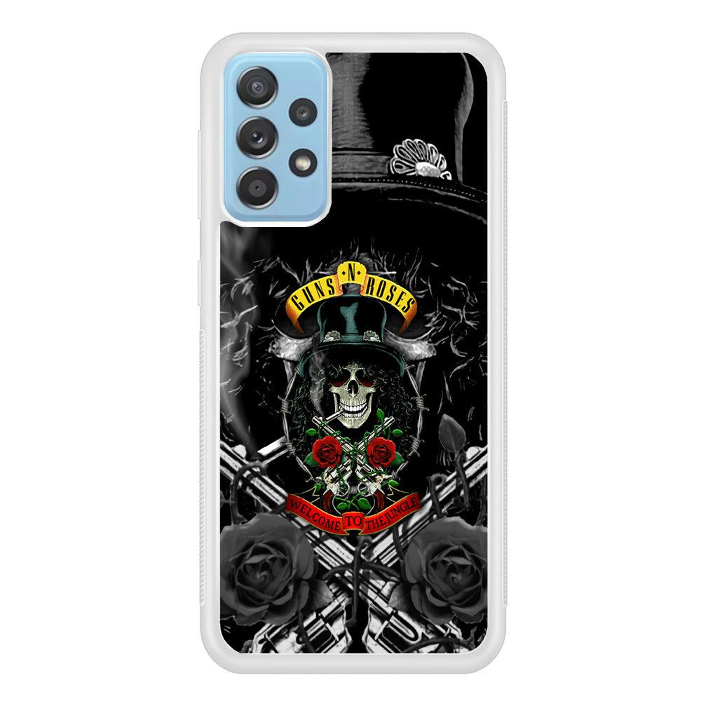 Guns N Roses Smiling Smoker Skull Samsung Galaxy A52 Case-Oxvistore