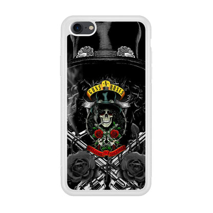 Guns N Roses Smiling Smoker Skull iPhone 8 Case-Oxvistore