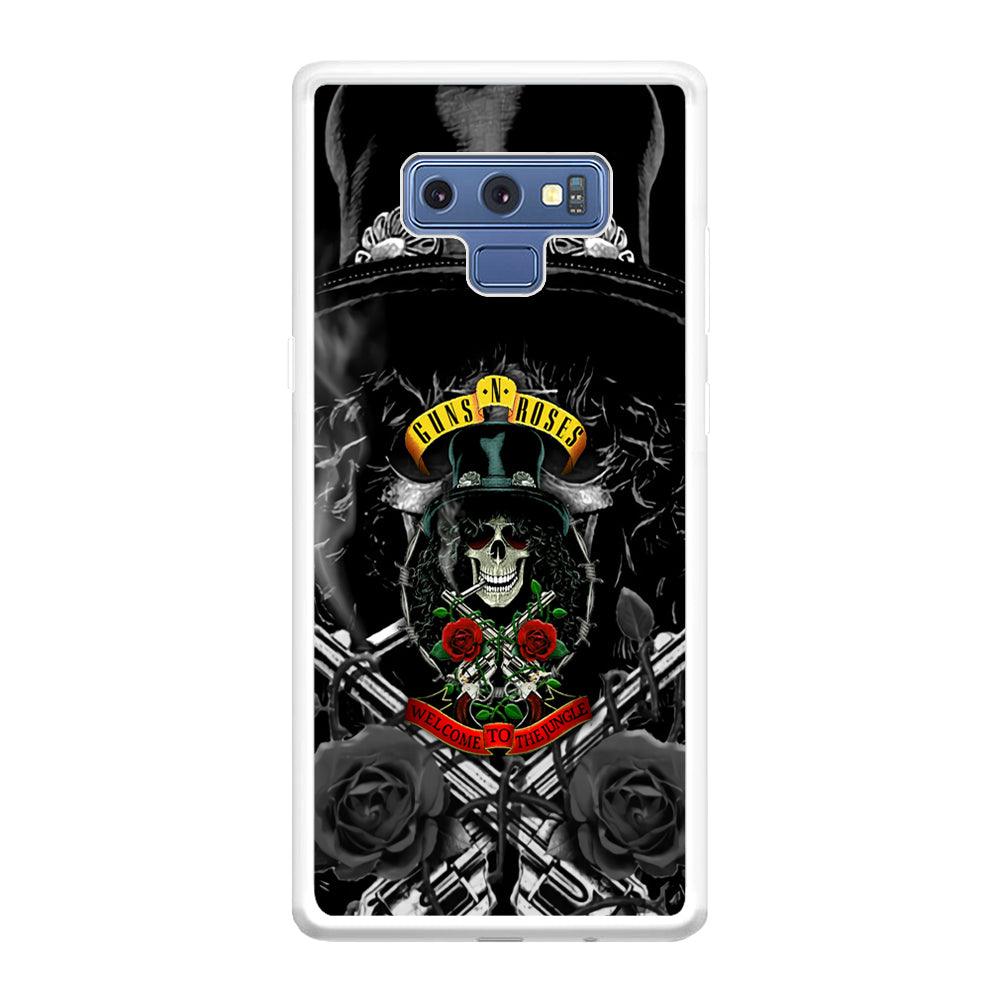 Guns N Roses Smiling Smoker Skull Samsung Galaxy Note 9 Case-Oxvistore