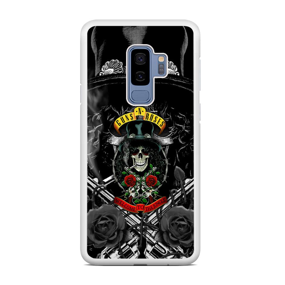 Guns N Roses Smiling Smoker Skull Samsung Galaxy S9 Plus Case-Oxvistore