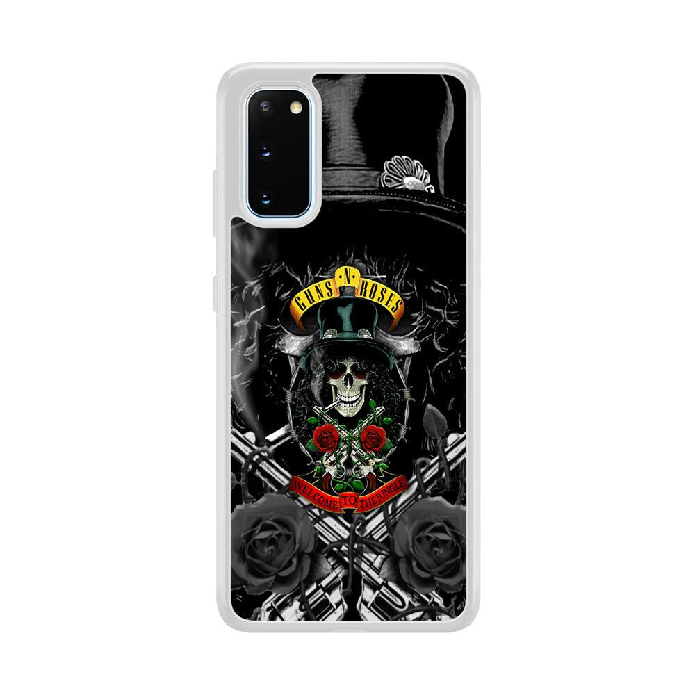 Guns N Roses Smiling Smoker Skull Samsung Galaxy S20 Case-Oxvistore