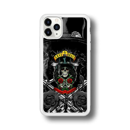 Guns N Roses Smiling Smoker Skull iPhone 11 Pro Case-Oxvistore