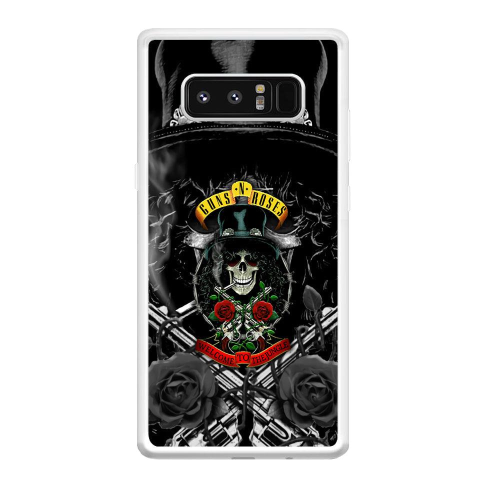 Guns N Roses Smiling Smoker Skull Samsung Galaxy Note 8 Case-Oxvistore