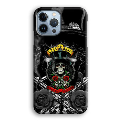 Guns N Roses Smiling Smoker Skull iPhone 15 Pro Case-Oxvistore