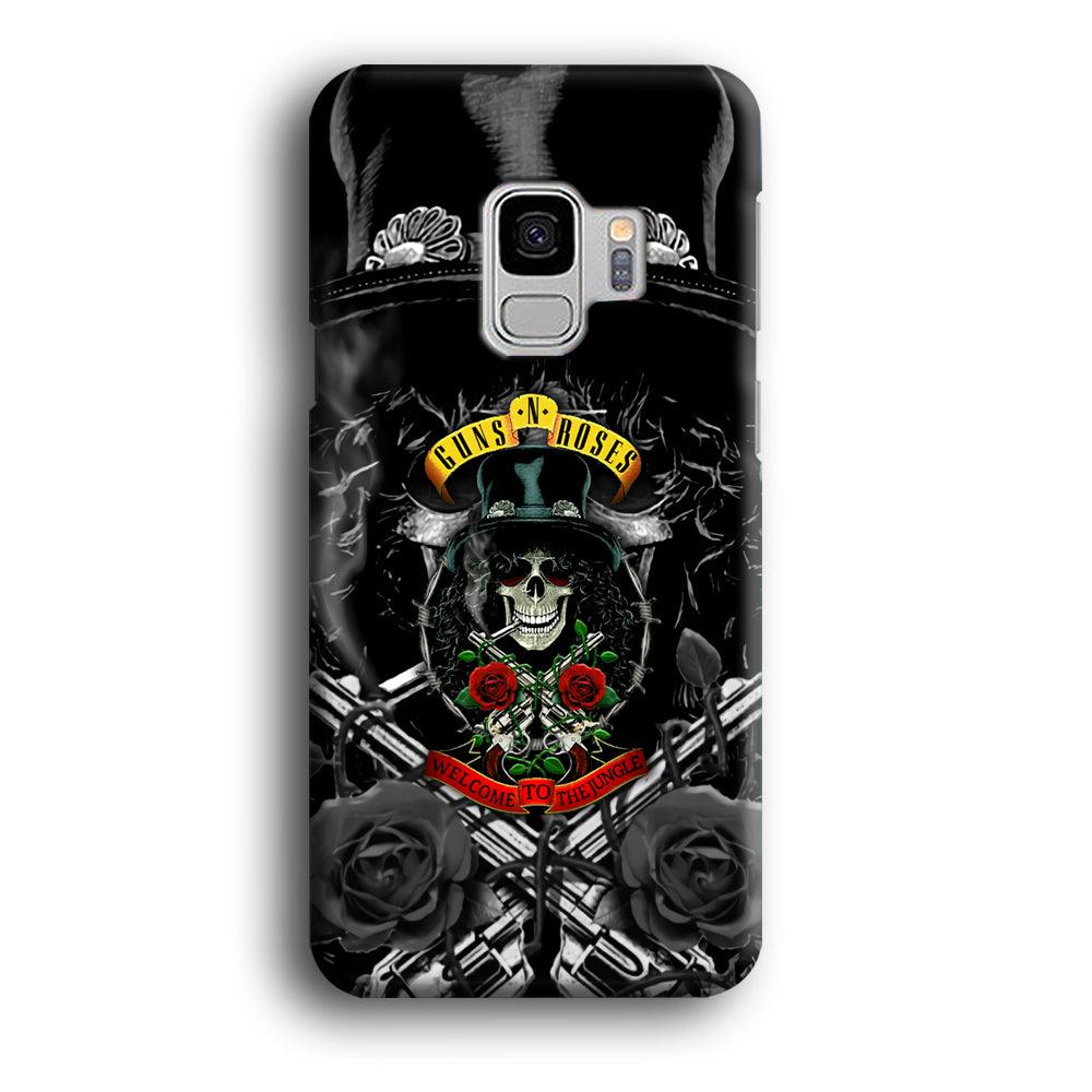 Guns N Roses Smiling Smoker Skull Samsung Galaxy S9 Case-Oxvistore