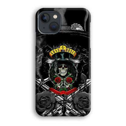 Guns N Roses Smiling Smoker Skull iPhone 13 Case-Oxvistore