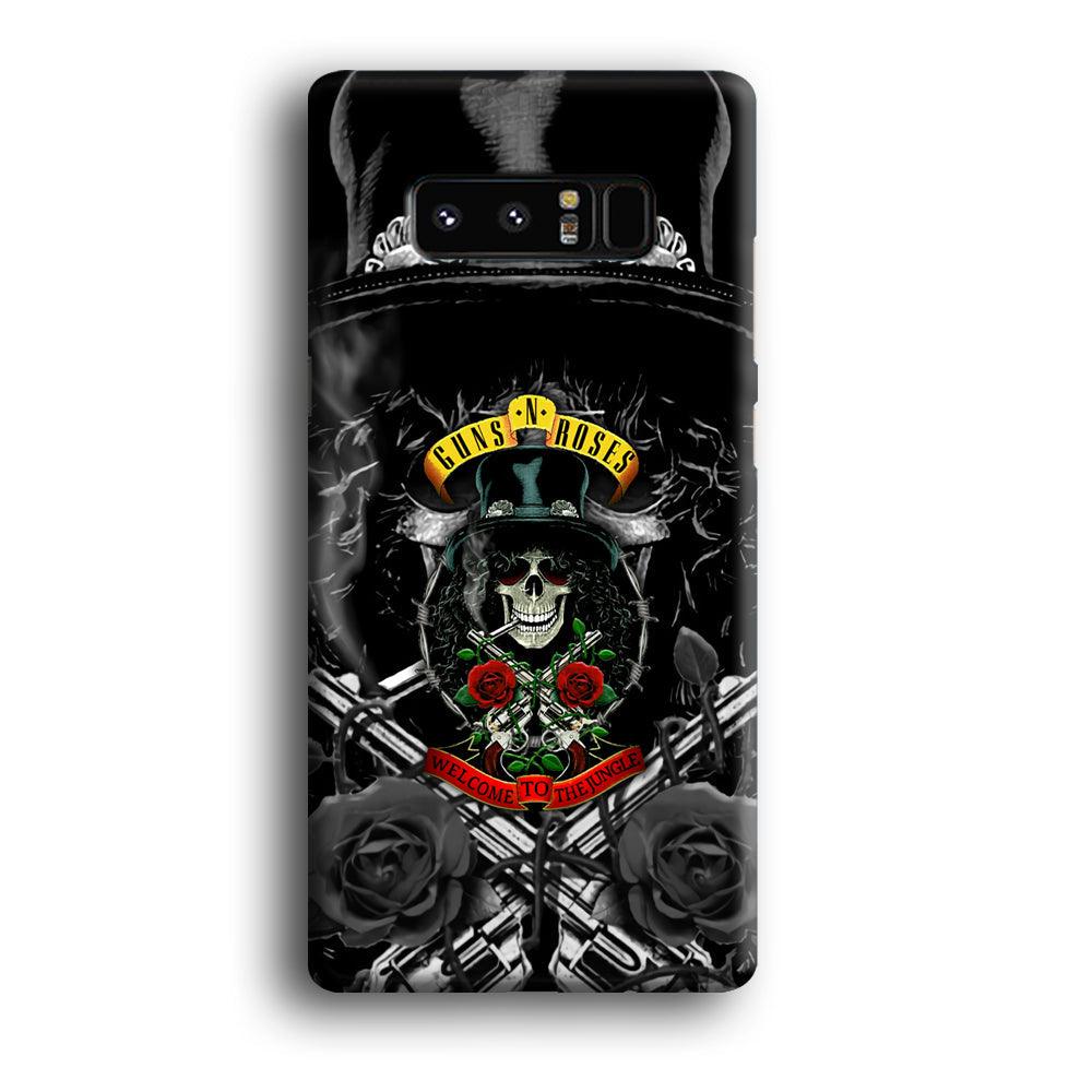 Guns N Roses Smiling Smoker Skull Samsung Galaxy Note 8 Case-Oxvistore