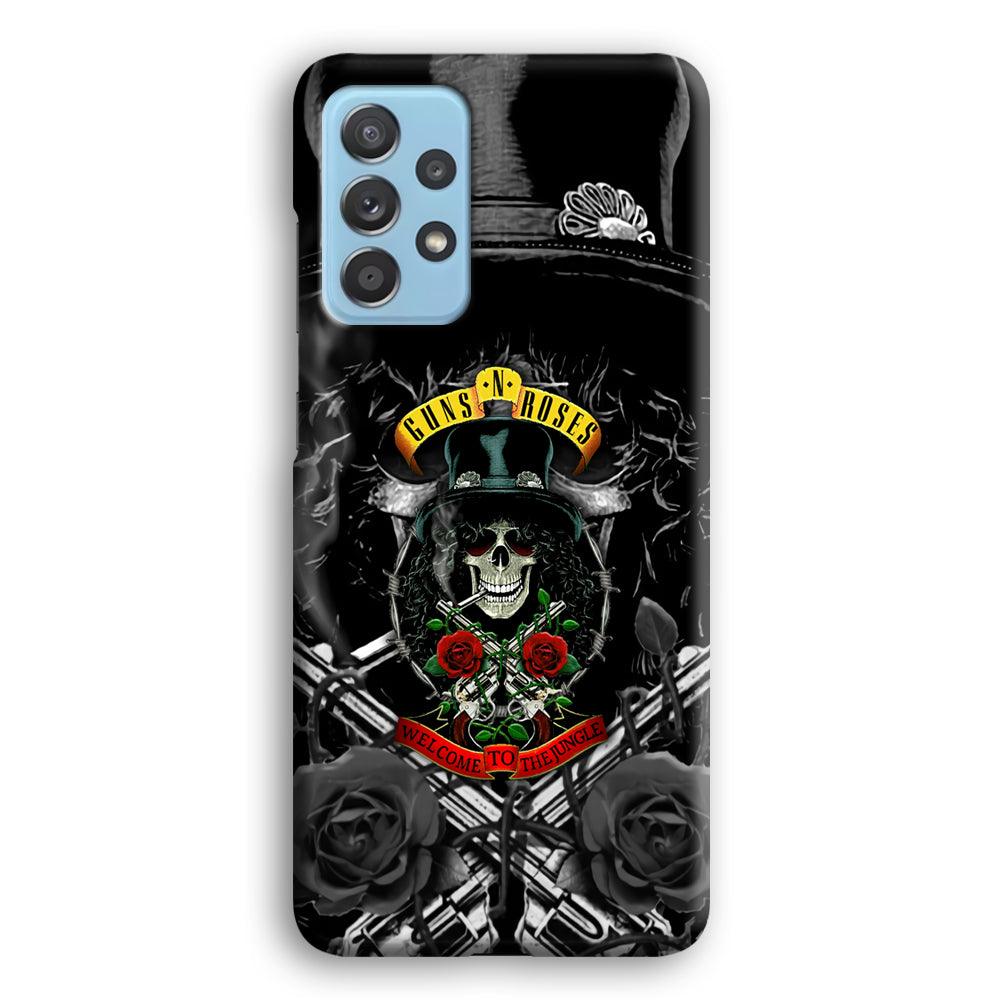 Guns N Roses Smiling Smoker Skull Samsung Galaxy A52 Case-Oxvistore