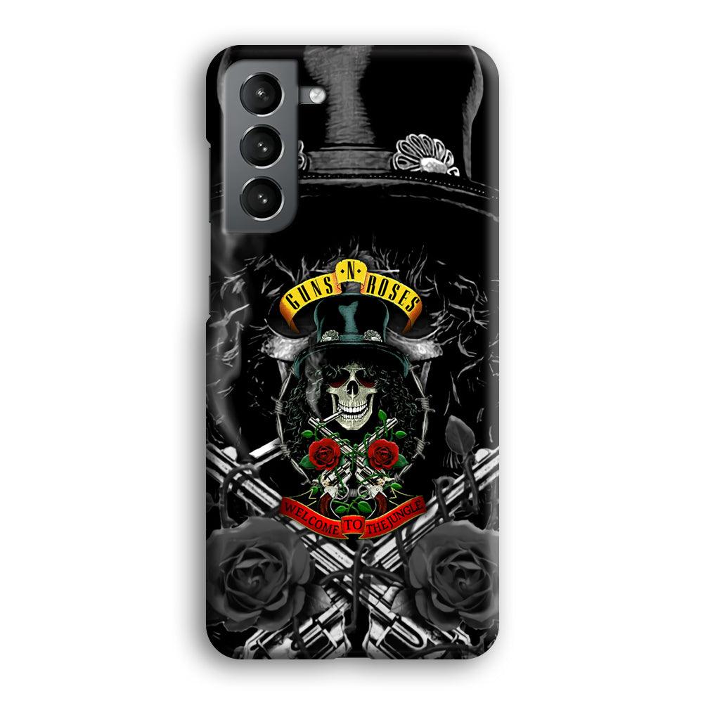 Guns N Roses Smiling Smoker Skull Samsung Galaxy S21 Case-Oxvistore