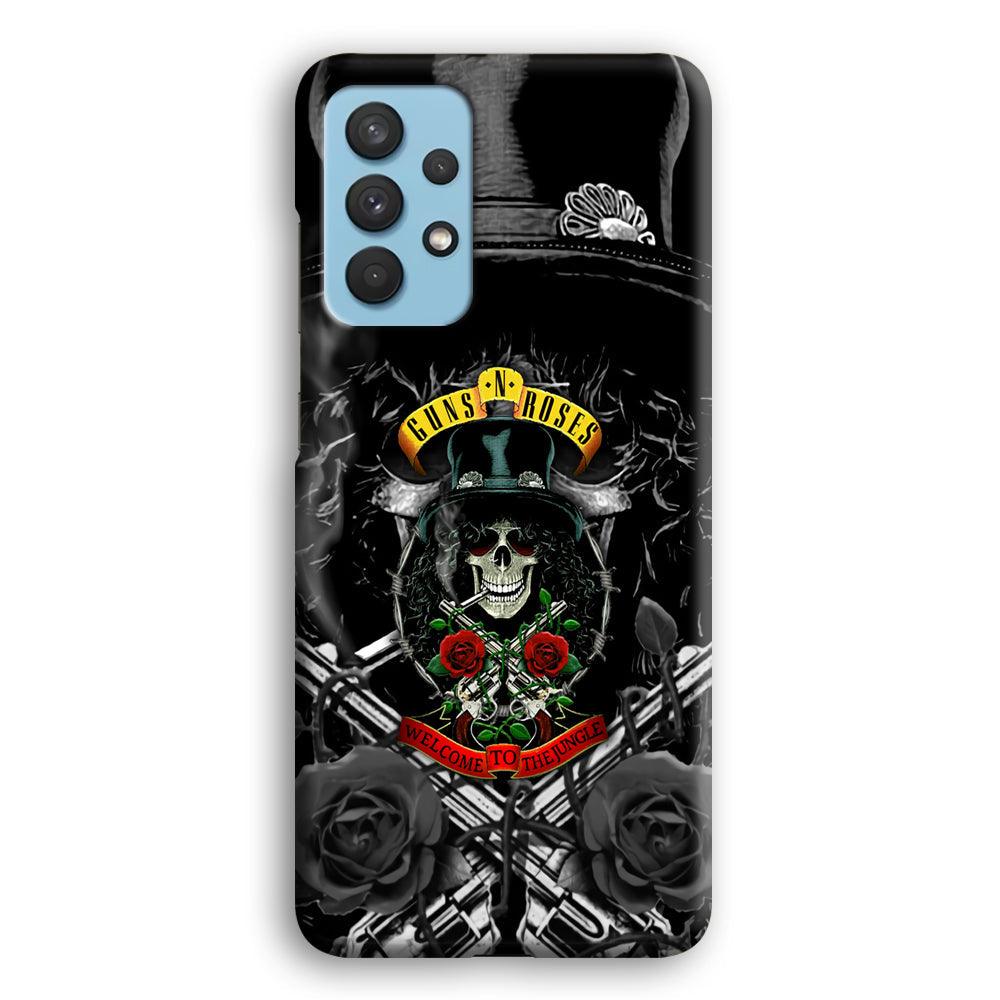 Guns N Roses Smiling Smoker Skull Samsung Galaxy A32 Case-Oxvistore