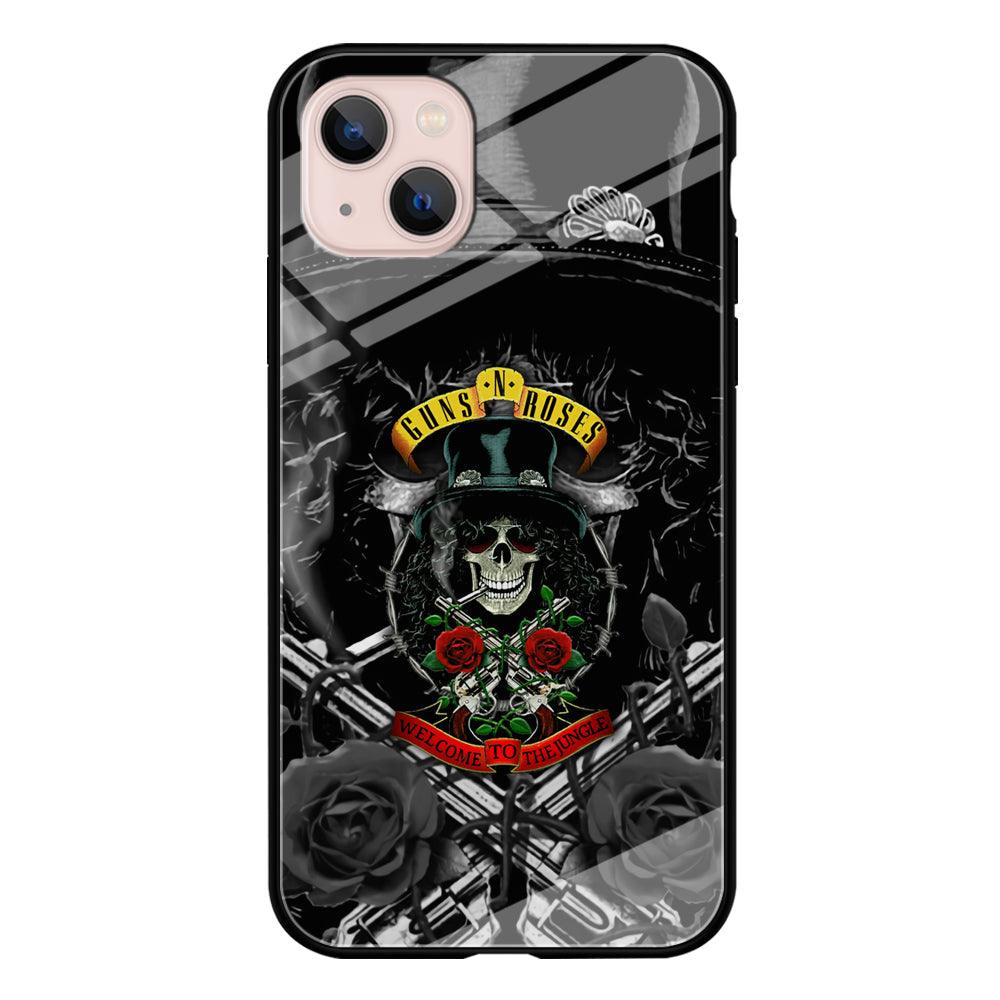 Guns N Roses Smiling Smoker Skull iPhone 13 Case-Oxvistore